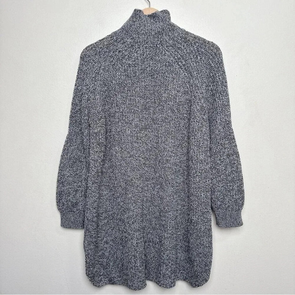 Topshop Womens 6 Marble Grey  Balloon Sleeve Mock Neck Sweater Dress - Picture 15 of 15